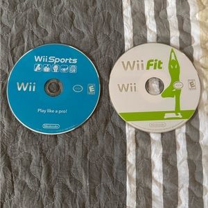 Nintendo Wii Sports and Wii Fit DISCS ONLY (Both work) *NOT PARTING*